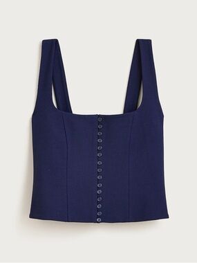 J. Crew Corset Top in Stretch Ponte